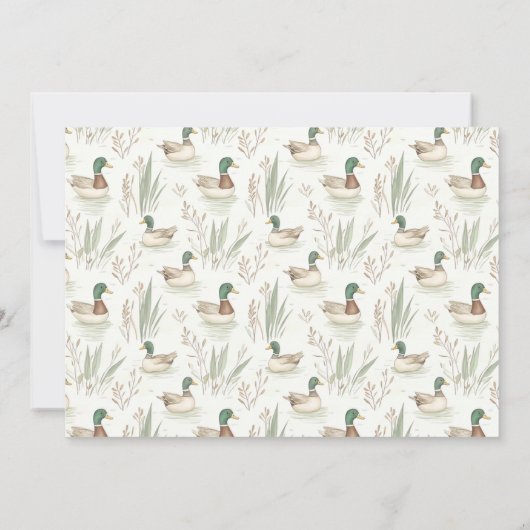 Green Lucky Duck Boy Birthday Foto Danke Karte (Rückseite)