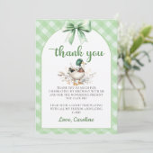 Green Lucky Duck Boy Geburtstag Danke Karte (Stehend Vorderseite)