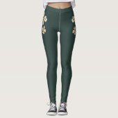 Green Lucky Kleeblatt Clover St Patrick`s Day Leggings (Vorderseite)