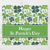 Green Lucky Kleeblatts Clover St Patrick`s Day Bierflaschenetikett (Einzelnes Label)