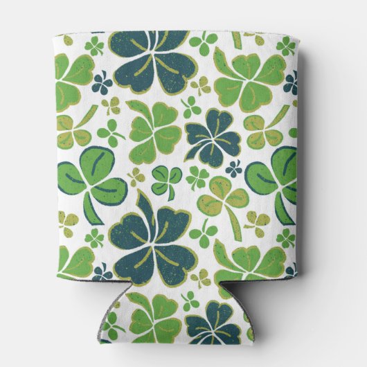 Green Lucky Kleeblatts Clover St Patrick`s Day Dosenkühler (Rückseite)