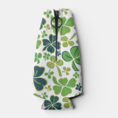 Green Lucky Kleeblatts Clover St Patrick`s Day Flaschenkühler (Rückseite)