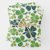 Green Lucky Kleeblatts Clover St Patrick`s Day Geschenkpapier Set (Beispiel)