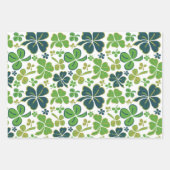 Green Lucky Kleeblatts Clover St Patrick`s Day Geschenkpapier Set (Vorderseite)