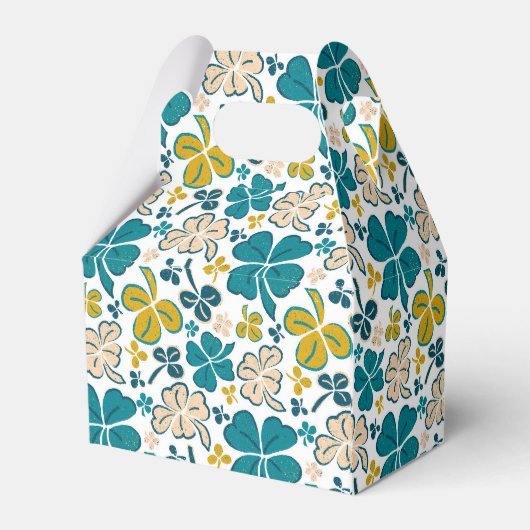 Green Lucky Kleeblatts Clover St Patrick`s Day Geschenkschachtel (Rückseite)