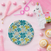 Green Lucky Kleeblatts Clover St Patrick`s Day Pappteller (Party)