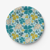 Green Lucky Kleeblatts Clover St Patrick`s Day Pappteller (Vorderseite)