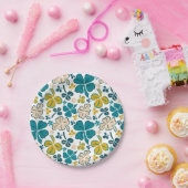 Green Lucky Kleeblatts Clover St Patrick`s Day Pappteller (Party)