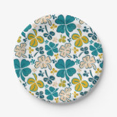 Green Lucky Kleeblatts Clover St Patrick`s Day Pappteller (Vorderseite)