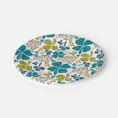 Green Lucky Kleeblatts Clover St Patrick`s Day Pappteller (Schrägansicht)