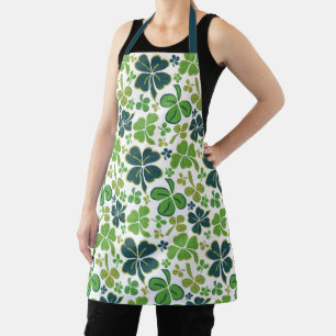 Green Lucky Kleeblatts Clover St Patrick`s Day Schürze