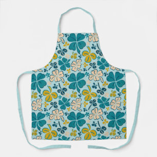 Green Lucky Kleeblatts Clover St Patrick`s Day Schürze