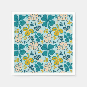 Green Lucky Kleeblatts Clover St Patrick`s Day Serviette