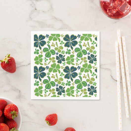 Green Lucky Kleeblatts Clover St Patrick`s Day Serviette (Beispiel)