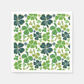 Green Lucky Kleeblatts Clover St Patrick`s Day Serviette (Vorderseite)
