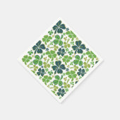Green Lucky Kleeblatts Clover St Patrick`s Day Serviette (Ecke)