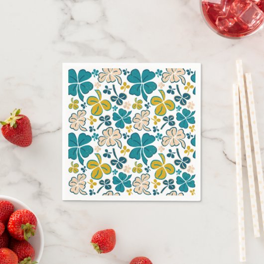 Green Lucky Kleeblatts Clover St Patrick`s Day Serviette (Beispiel)