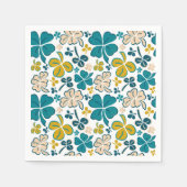 Green Lucky Kleeblatts Clover St Patrick`s Day Serviette (Vorderseite)