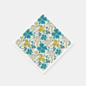 Green Lucky Kleeblatts Clover St Patrick`s Day Serviette (Ecke)