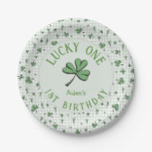 Green Lucky One Irish 1. Geburtstag Pappteller (Vorderseite)