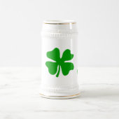 Green lucky shamrock funny St Patrick's Day Bierglas (Mittel)