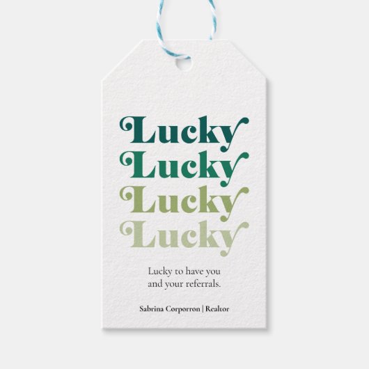 Green Lucky St. Patrick's Day Business Marketing Geschenkanhänger (Vorderseite)