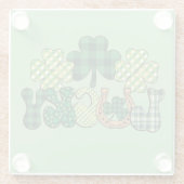 Green Lucky St Patricks Day Glasuntersetzer (Rückseite)