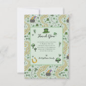 Green Lucky St Patricks Day Irish Danke Karte (Vorderseite)