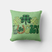 Green Lucky St Patricks Day Kissen (Vorderseite)