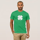 Green Lucky Vierblättriges Kleeblatt Irish T-Shirt (Vorne ganz)
