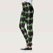 Green Luna Moth Abstrakt Pattern Leggings (Links)