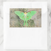 Green Luna Moth Rechteckige Aufkleber (Tasche)