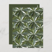 Green Lupine Blätter Muster Postkarte (Vorne/Hinten)