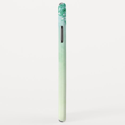Green Luxe Bling Sparkle Glitzer Monogram Case-Mate iPhone Hülle (Hinten/Rechts)