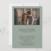 Green Luxury Calligraphy Wir sind dabei, Empfang z Einladung (Rückseite)