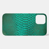 Green Luxury Snake Skin Closeup Case-Mate iPhone Hülle (Rückseite (Horizontal))