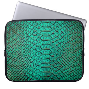 Green Luxury Snake Skin Closeup Laptopschutzhülle