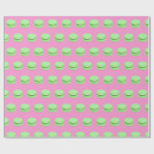 Green Macaron Print Geschenkpapier (Flach)