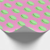 Green Macaron Print Geschenkpapier (Ecke)