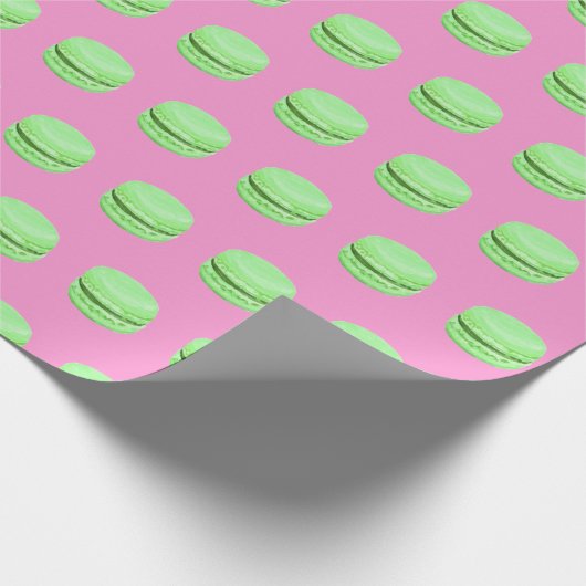 Green Macaron Print Geschenkpapier (Ecke)