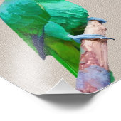 Green Macaw Papagei auf einem Limb mit benutzerdef Fotodruck (Ecke)