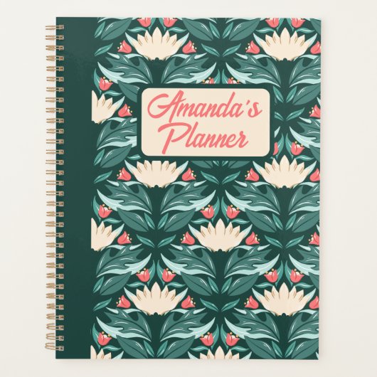 Green Magic Planner - Blume Muster Planer (Vorderseite)