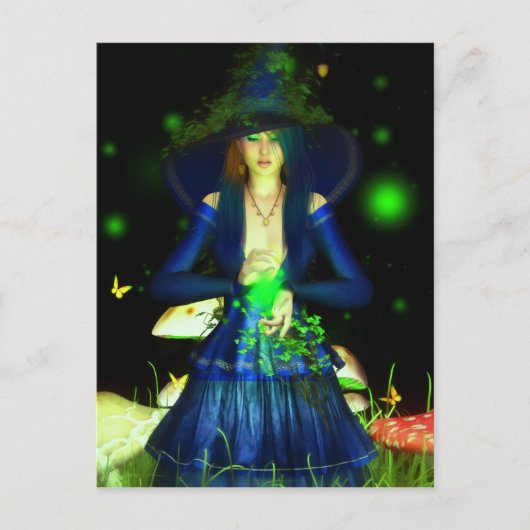 Green Magick Postcard Postkarte (Vorderseite)