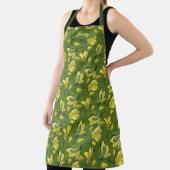 Green Magnolia Floral Personalisiert Schürze (InSitu)