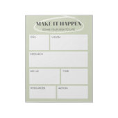 Green make it passieren Ideenübersicht | Projektpl Notizblock (Rotiert)