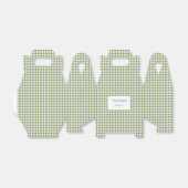 Green - Make My Daisy Gingham Favor Box Geschenkschachtel (Ungefaltet)