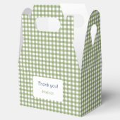 Green - Make My Daisy Gingham Favor Box Geschenkschachtel (Geöffnet)