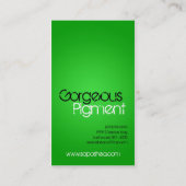Green Make up Artist Palette Business Card Visitenkarte (Rückseite)