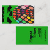 Green Make up Artist Palette Business Card Visitenkarte (Vorne/Hinten)