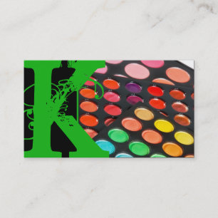 Green Make up Artist Palette Business Card Visitenkarte
